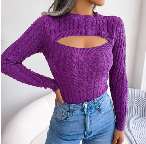 Sweter z wycięciem