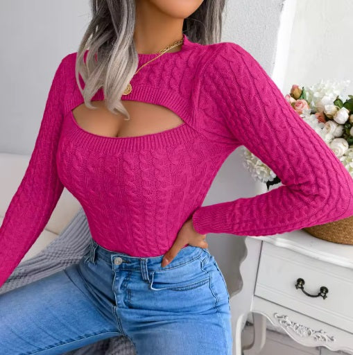 Sweter z wycięciem